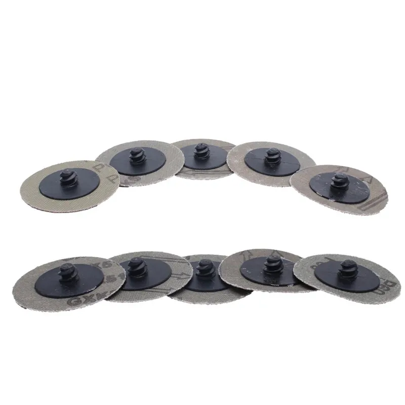 26 Buah/Set 50Mm Piringan Pengampelasan untuk Rolok Bantalan Pemoles Pelat 2 Inci Piringan Kertas Pengasah Alat Abrasif 24-320 Grit