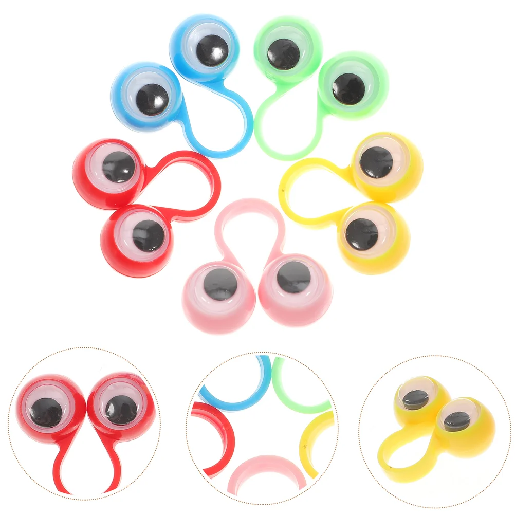 

30 Pcs Eyeball Ring Kids Toys Small Hand Puppet Finger Plastic Portable Children