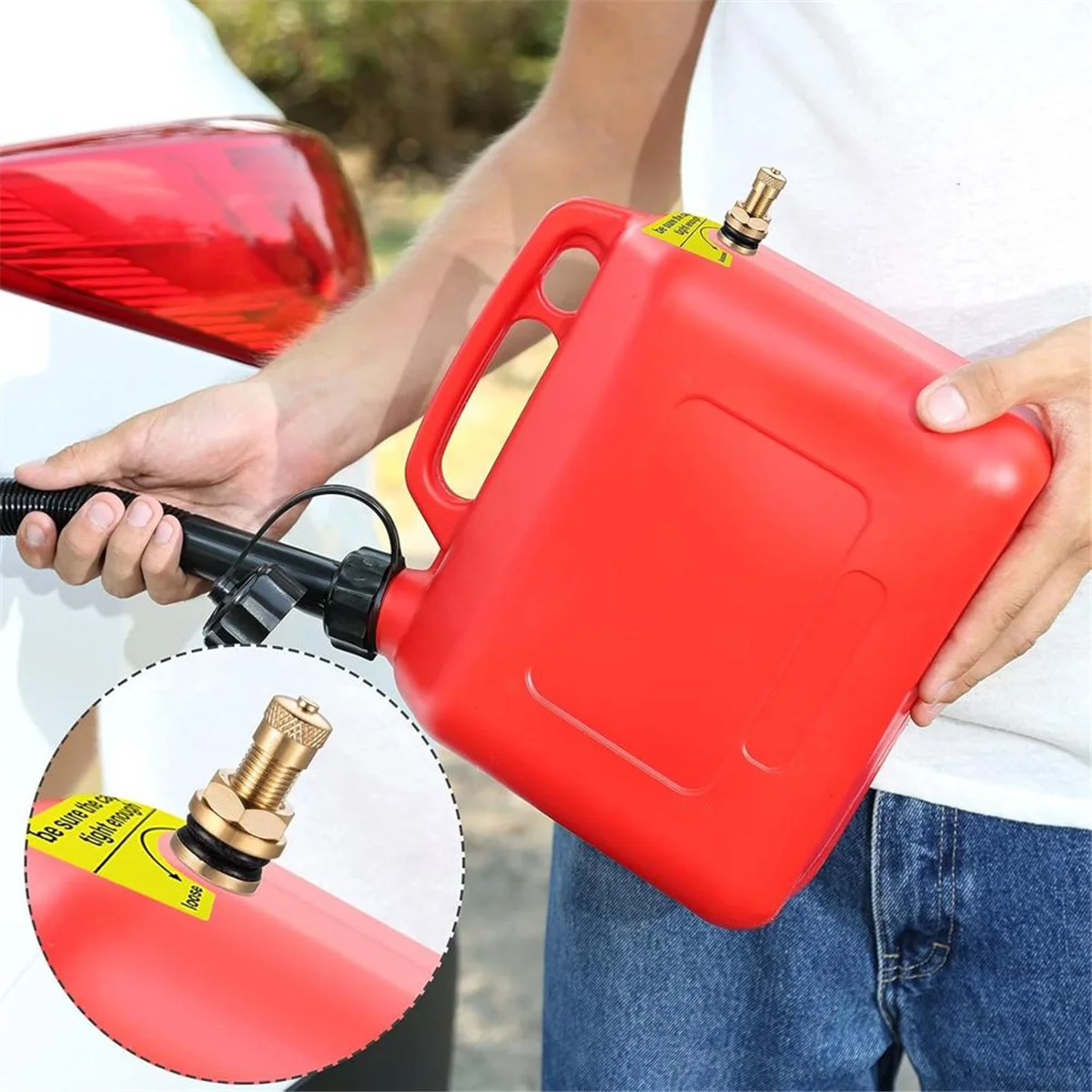 AA98 19 Pieces Fuel Gas Can Vent Caps 8 Pieces Fuel Gas Tank Vent Caps Replacement Plug with Drill, Wire, Wrench