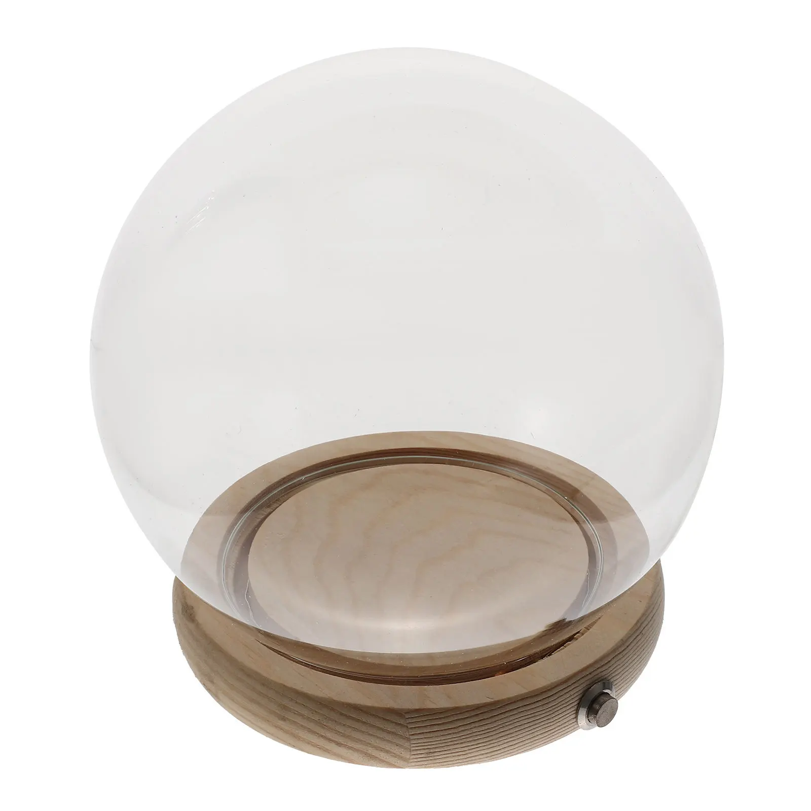 1 مجموعة متوهجة قاعدة خشبية غطاء قبة زجاجية شفافة عرض القضية لزهرة الخالدة ديكور المنزل المشهد الصغير الزينة