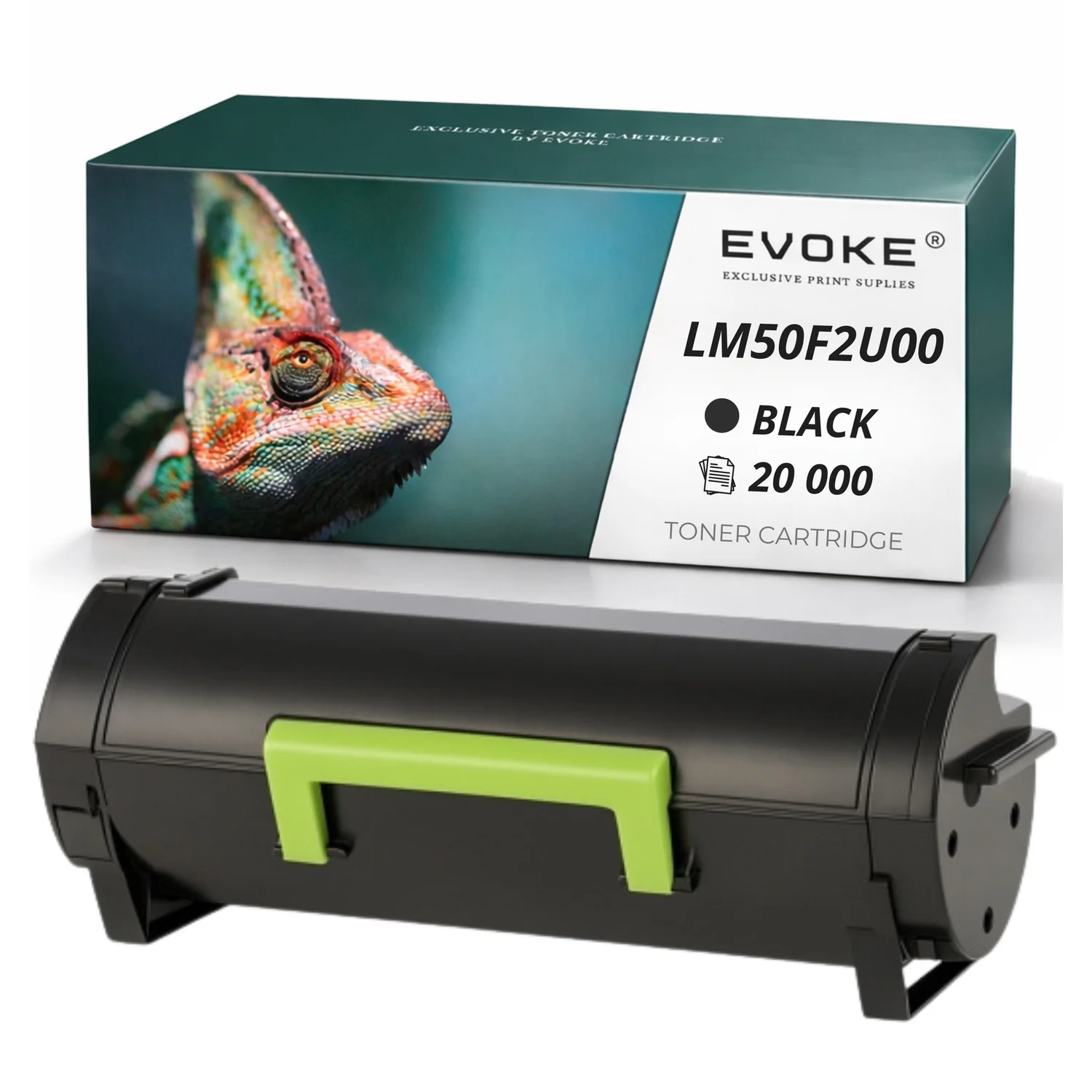 Evoke Compatibele Toner voor Lexmark 50F2U00 Lm50F2U00 Zwart 20000 Pagina's Ms510Dn Ms610De Ms610Dn Ms610Dte Ms610Dtn