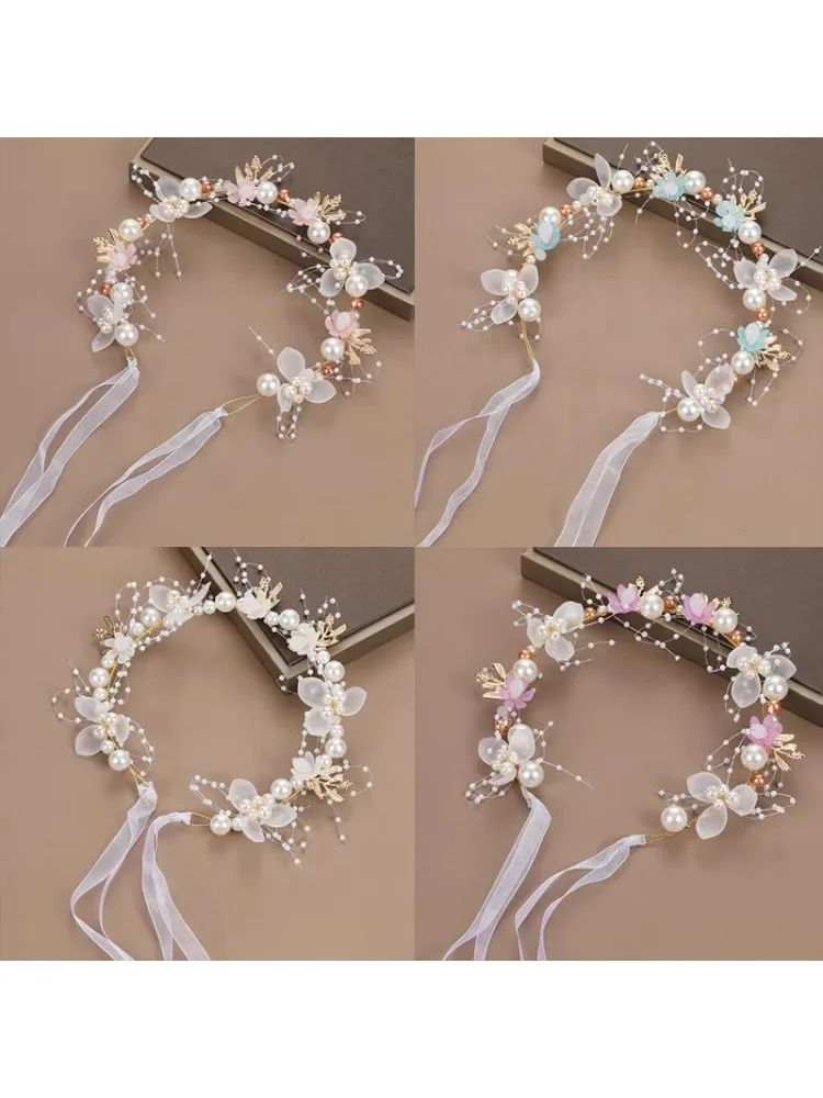 Couronne pour enfants couvre-chef Super fée Mori couronne bandeau princesse fleur fille tête fleur fille anniversaire spectacle cheveux accessoires