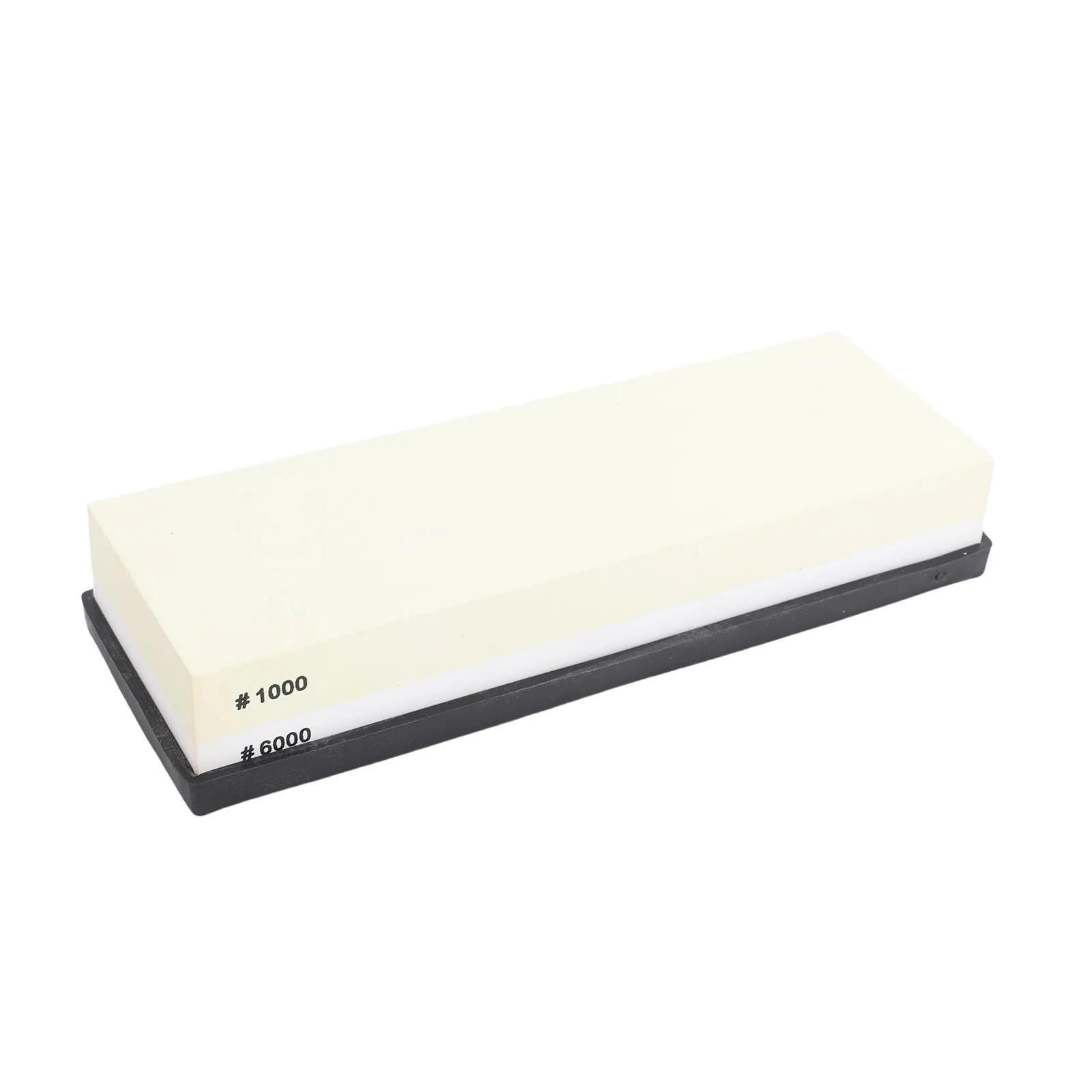 Sharpening Stone Light Yellow White Dual Sided 1000 6000 Grit Wet Stone with Anti Slip Base for Kitchen Woodworking view 5