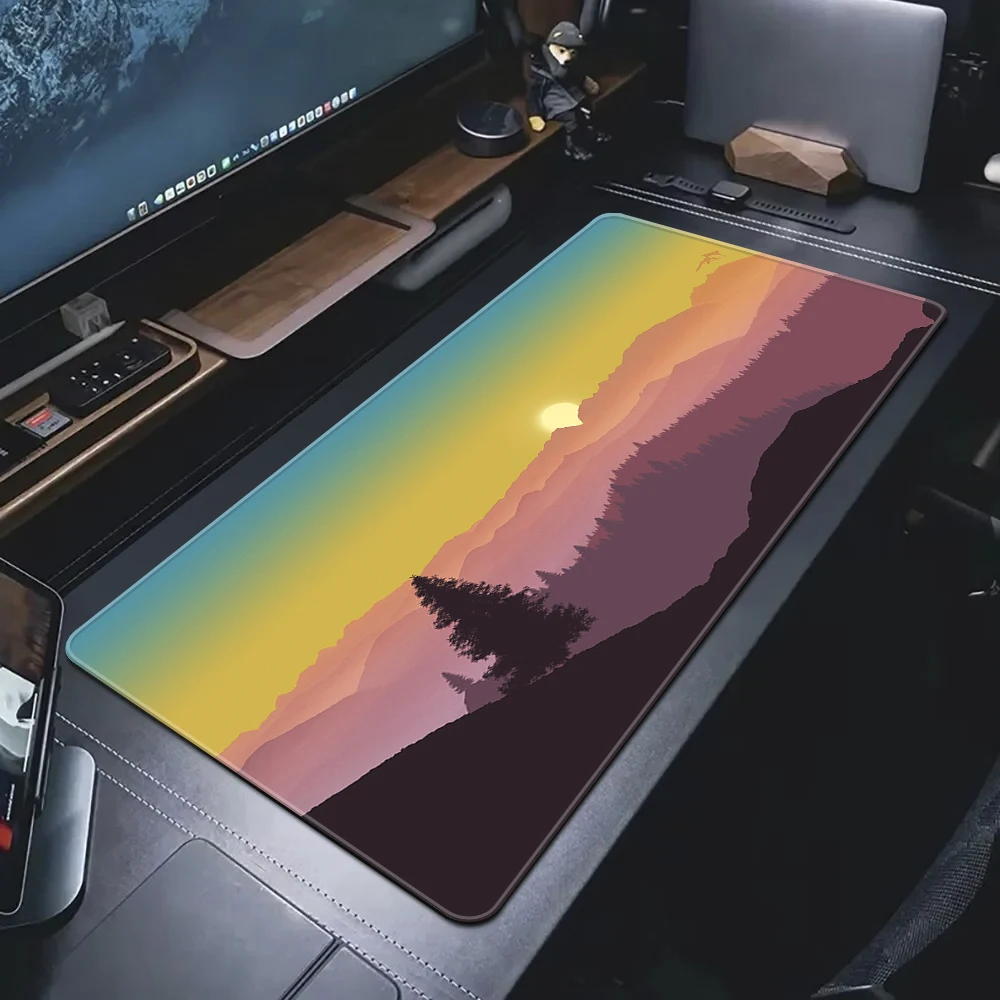 Firewatch Mouse Pad XXL Rubber Deep Forest Large Mousepad Gamer Non-Slip Art Desk Mat Computer Laptop Pads 90x40cm Keyboard Mats