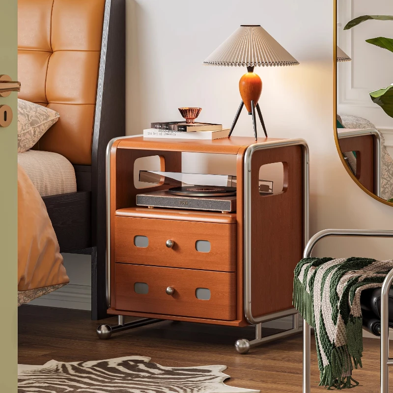 

Stainless steel medieval bedroom side storage cabinet