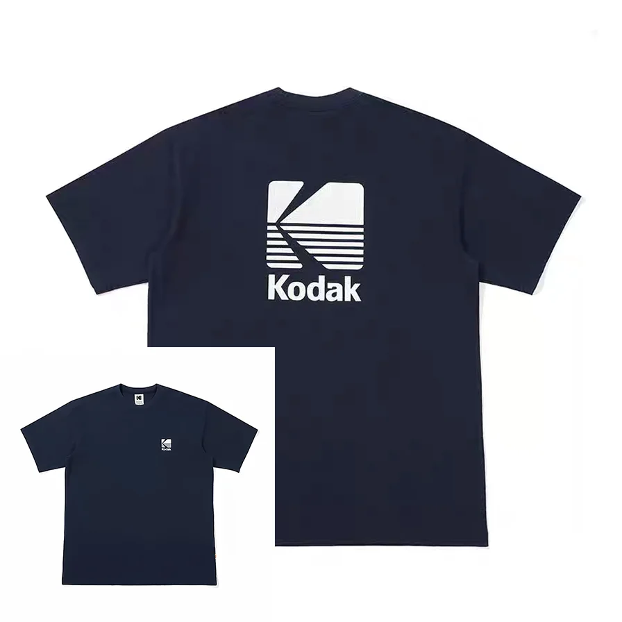 Kodak Brand Retro Print 100% Cotton Trendy Bestseller Men T-shirt Summer Daily Outdoor Sports Casual Loose Street Short-sleeve