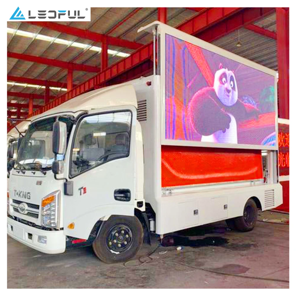 Display a LED per camion mobile per veicoli con rimorchio P6 P8 P10 per cartello pubblicitario video a colori