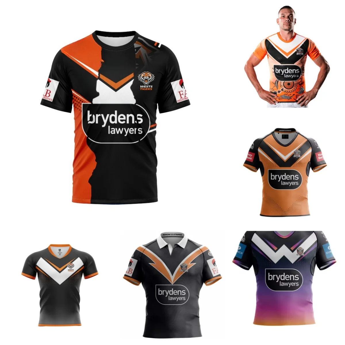 

West Tigers men's 2021 home rugby league jersey(Custom name and number )