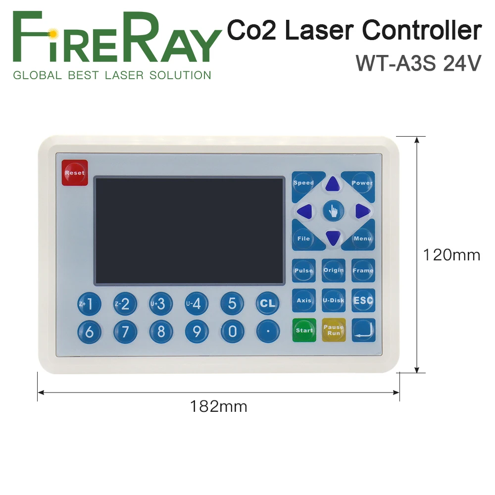 Система контроллера лазера FireRay Co2 WT-A3 для станка для лазерной гравировки и резки Co2 Замена AWC708C Lite ruida Leetro