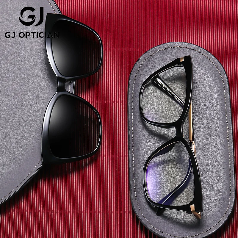 

GJ OPTICIAN новые магнитные пластиковые титановые очки, двухцветные поляризационные солнцезащитные очки с защитой от синего света, очки для чтения по рецепту