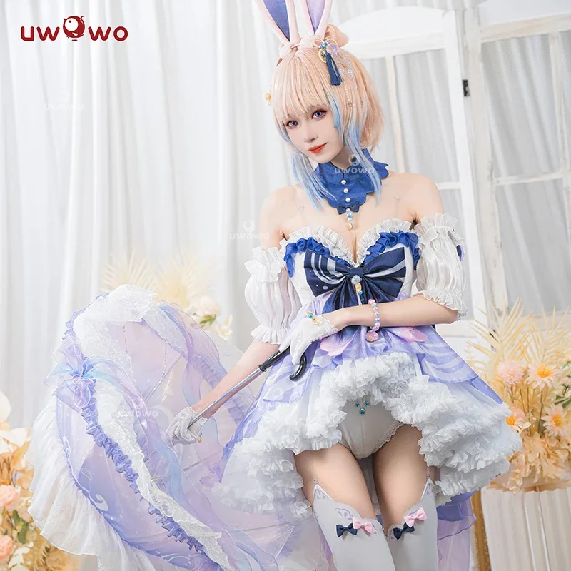 SN55IN STOCK UWOWO Kokomi Bunny Suit Cosplay Exclusive Genshin Impact Fanart Cosplay Cute Halloween Costumes Ganyu/Hutao/Ke$5Q@1