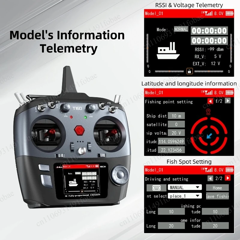 2.4G 16CH RC Controller with R16F Receiver ELRS Compatible RC Transmitter for Airplane Helicopter