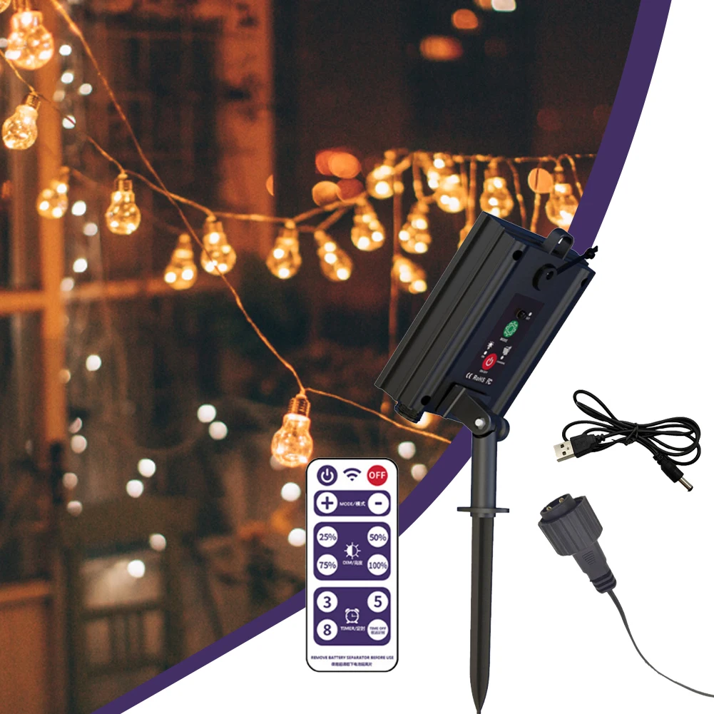 

Solar Panel Controller 3.7V 1200mAh Solar Panel Control Box with Remote Control for 3.7V LED String Strip Lamp DC Charging