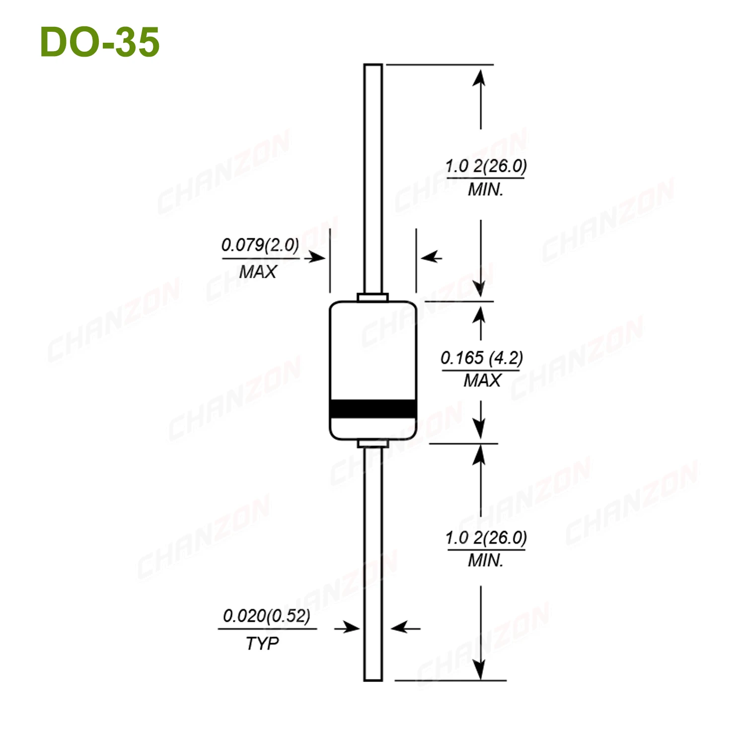 1N34A 1N5711 1N6263 1N60 1N60P BAT41 BAT42 BAT43 BAT85 Small Signal Schottky Barrier Switching Diode Axial for TV AM FM Radio