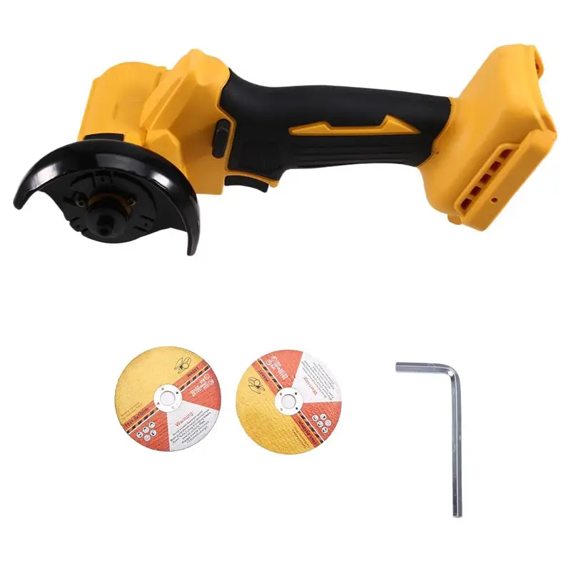 A20F-Mini Angle Grinder 3 Inch Cordless Polishing Machine Cutting Grinder+2 Cutting Disc Power Tool For 18V Battery