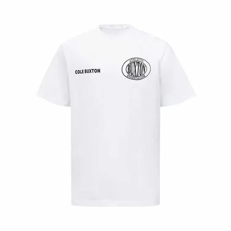 2026 new Men Minimal Circular Graphic T Shirt Chest Print Fitness Streetwear Short Sleeve Cotton Oversized Tops
