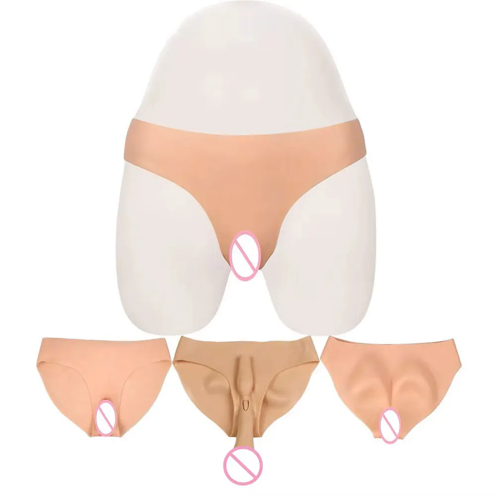 Simulated Silicone Fake Vagina Labia Underwear Briefs Panties For Trans Crossdresser Transgender Shemale Drag-queen Cosplay Gays