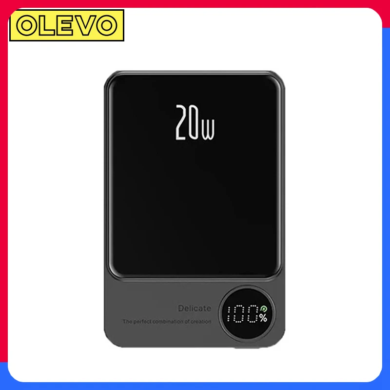 

10000mAh Alloy Macsafe Powerbank Magnetic Power Bank Wireless Fast Charging Portable External Battery For iPhone Xiaomi Samsung