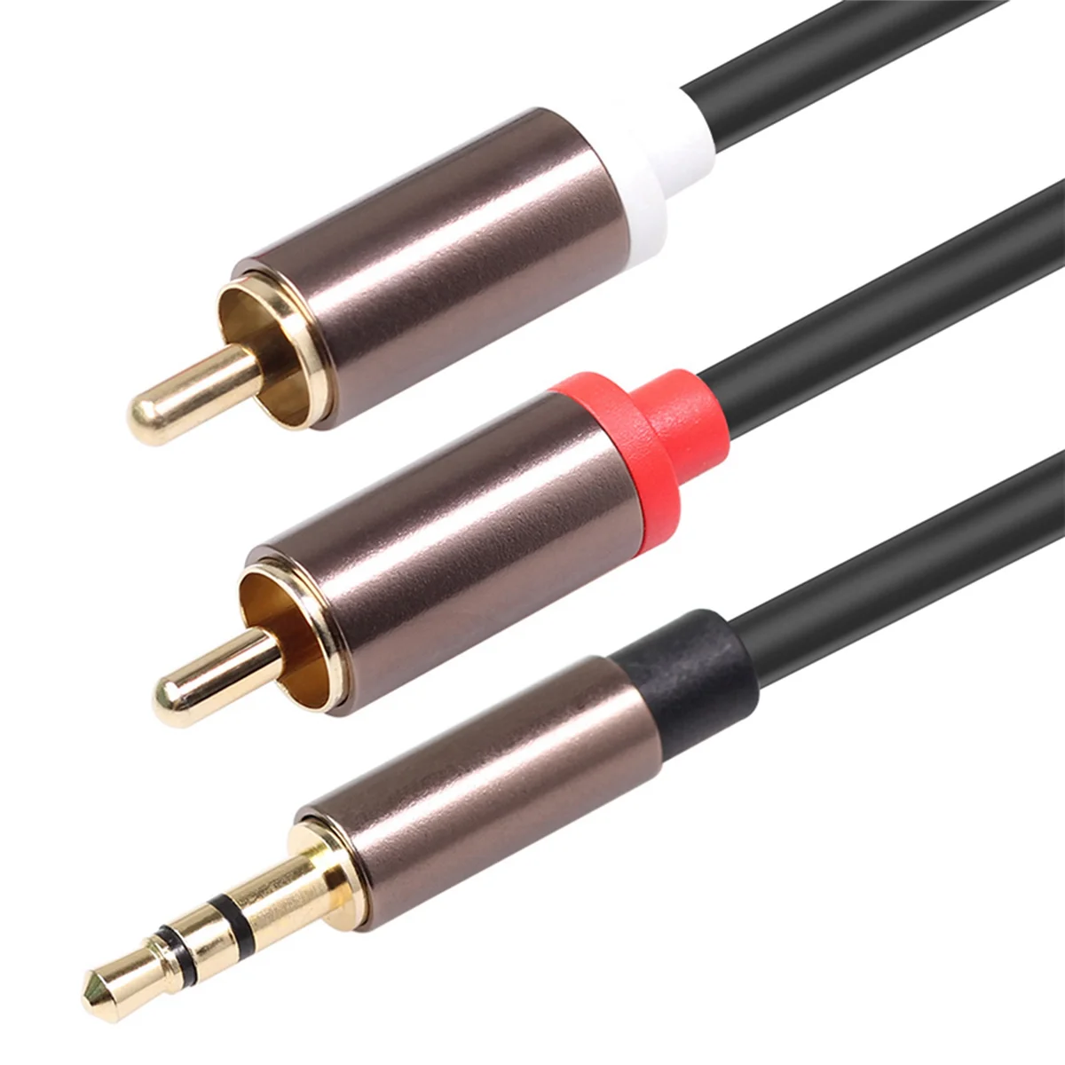 Cable Rca estéreo Hifi de 3,5 Mm a 2Rca Cable de Audio Aux Rca Jack 3,5 Y divisor para amplificadores Audio coche Aux teléfono móvil