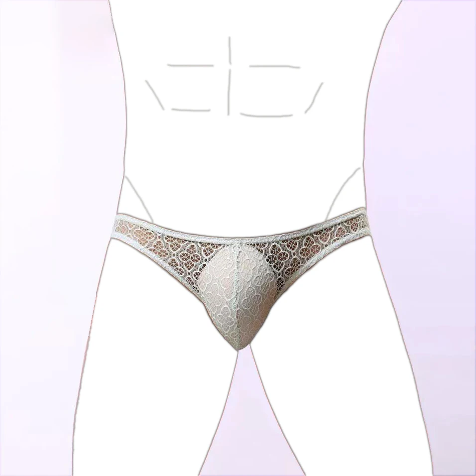 

Мужское нижнее белье-бикини, полностью прозрачные кружевные трусики, сетчатые жаккардовые стринги с перспективой, прозрачные Exotica Masculino Tangas