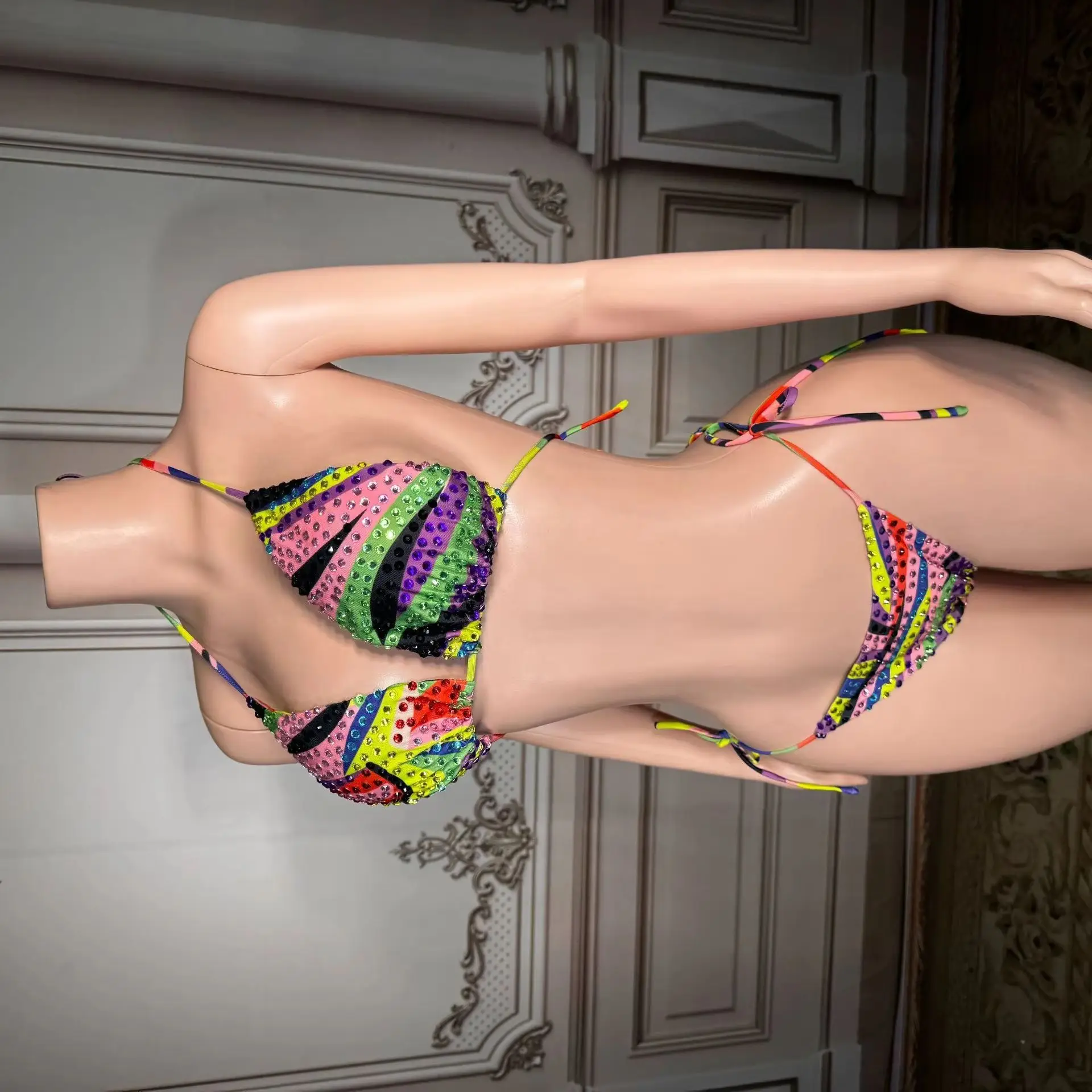 

Rope Style Hot Girl-in-character Ladies' Fashionable Bikini with Beach style Loose Edges for Leisure and Vacation in Large Size