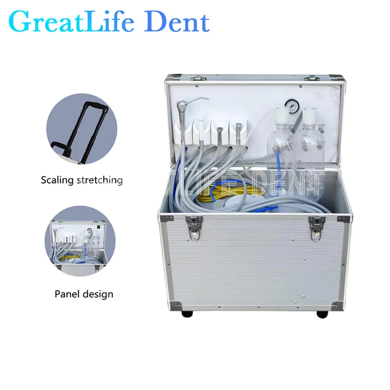 GreatLife Dent All in One Mobile Dental Portable Turbine Unit Portable Dental Unit Portable Dental Unit