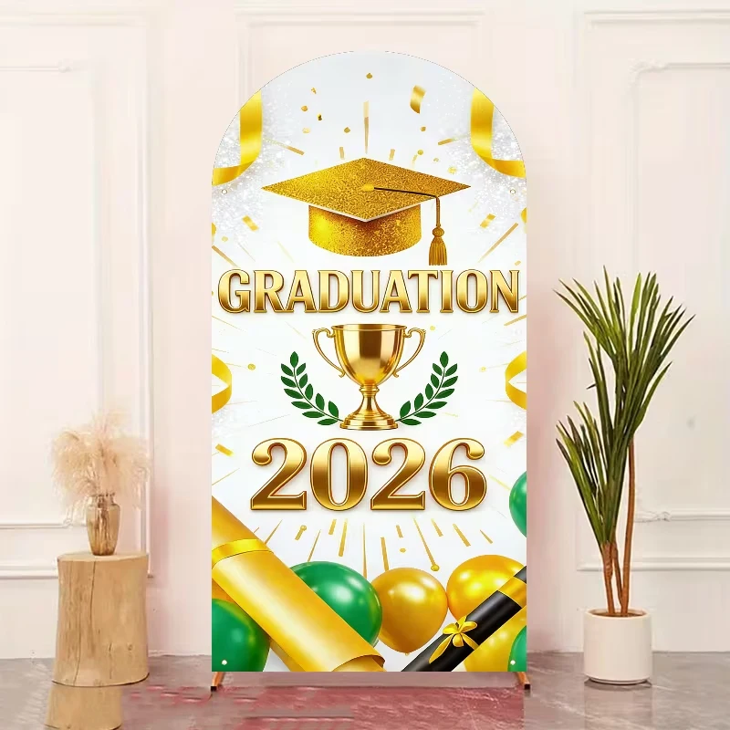 

LS 2-Sided Arch Cover 2026 Congratulations On Graduation Season Decoration Backdrop Boy Girl Holidays Birthday Party Prom