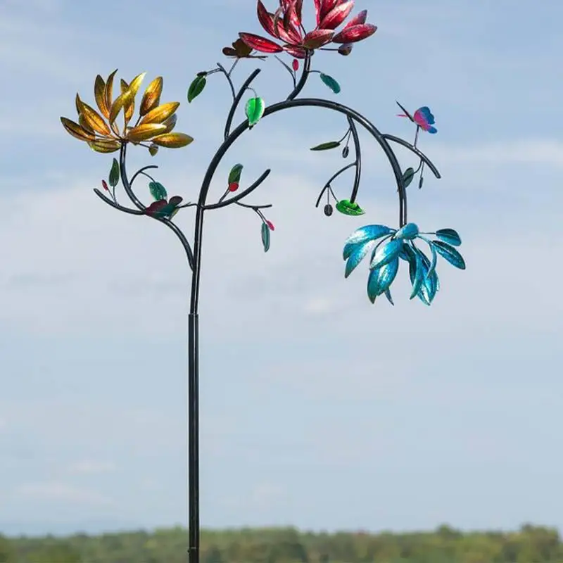 Unique and MagicalMetal Windmill Outdoor Wind Spinners Wind Catchers Yard Metal Windmill Garden Decoration