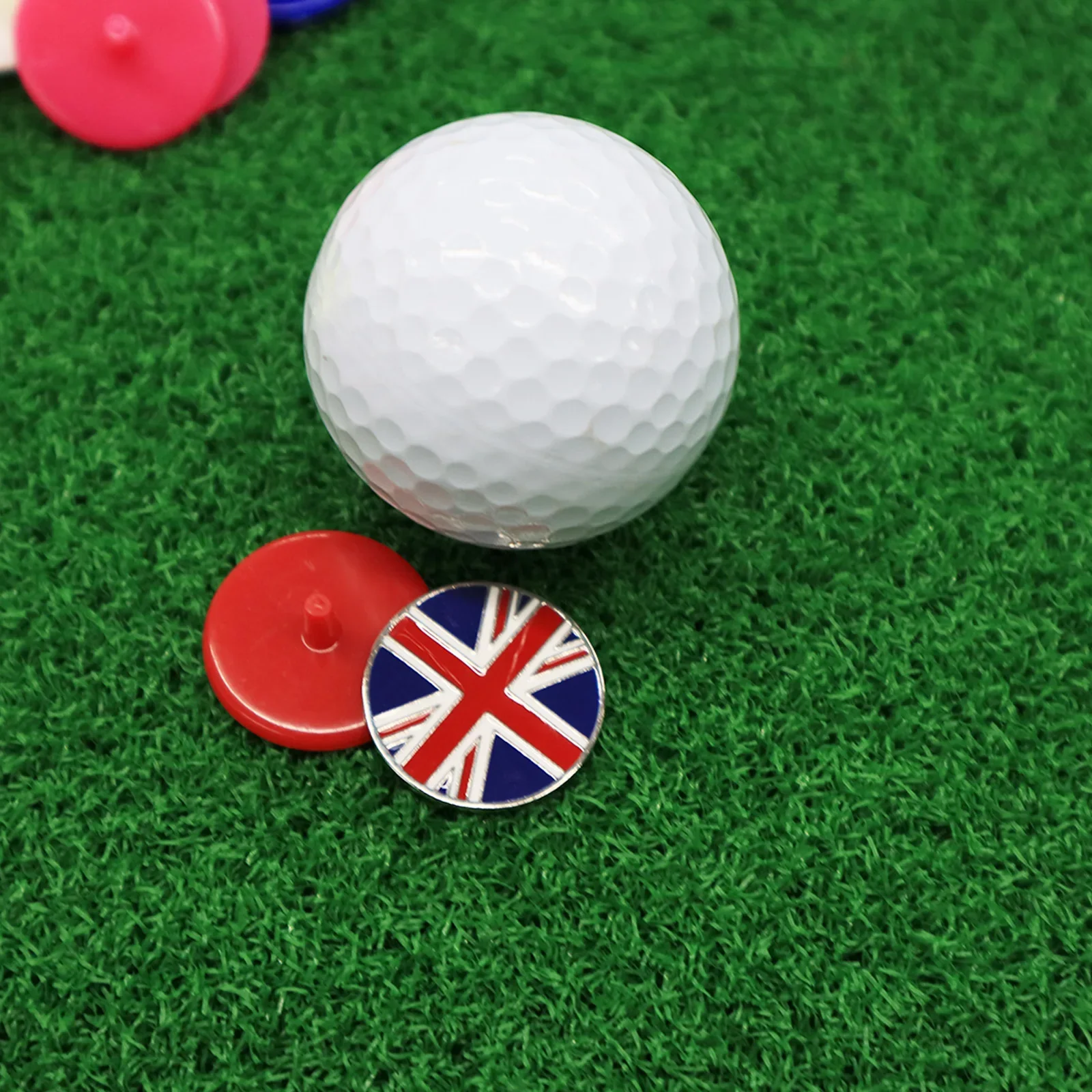 100/200pcs Golf Ball Markers Round Flat Golf Ball Position Marker for Putting Green Coin Diameter 25mm Mixed Color Drop Shipping