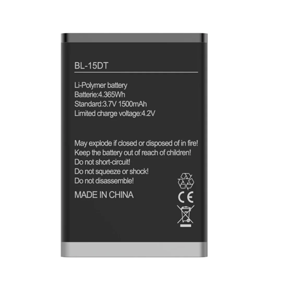 2pcs BL-15DT Battery for TECNO 1500mAh 3.7V Li-ion Replacement Mobile Phone Batteries