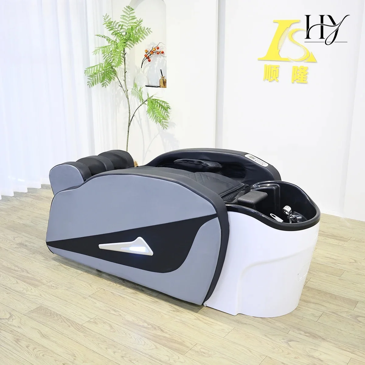 Luxury Electric Massage Shampoo Bed Multifunctional Hair Spa Reclining Salon Furniture for Barbershop