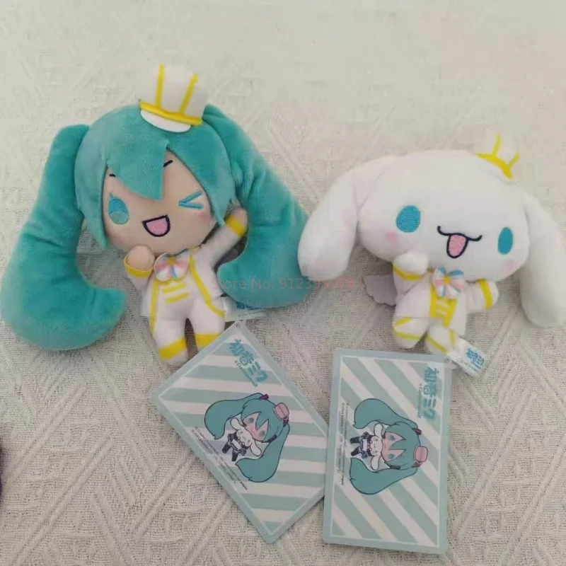 Nuevo Kawaii genuino Sega Hatsune Miku X Cinnamoroll Miku suave felpa decoración de la habitación almohada juguetes niña regalo de cumpleaños de Navidad