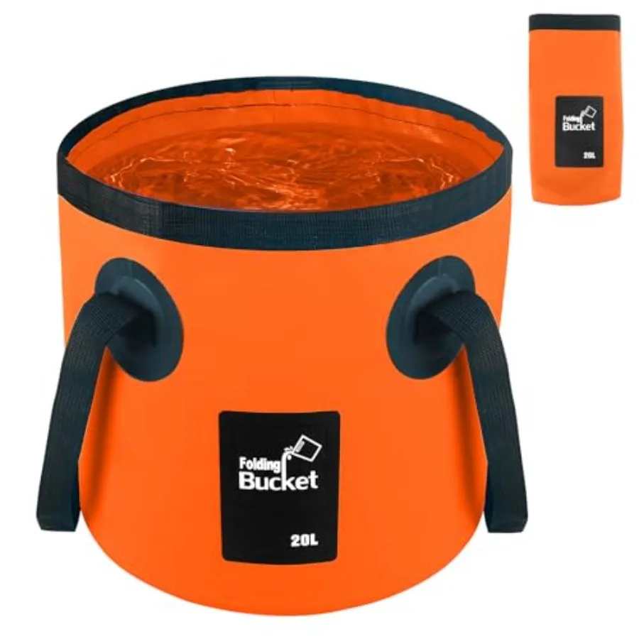 

5 Gallon Bucket Collapsible Bucket with Handle for Outdoor Beach Fishing Gardening Folding Car Wash Buckets Mop Water Storage L