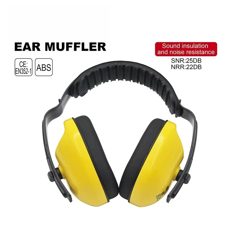 PPE Yellow ABS Case Soundproof Earmuffs Individual Hearing Protection Safety Ear Muff