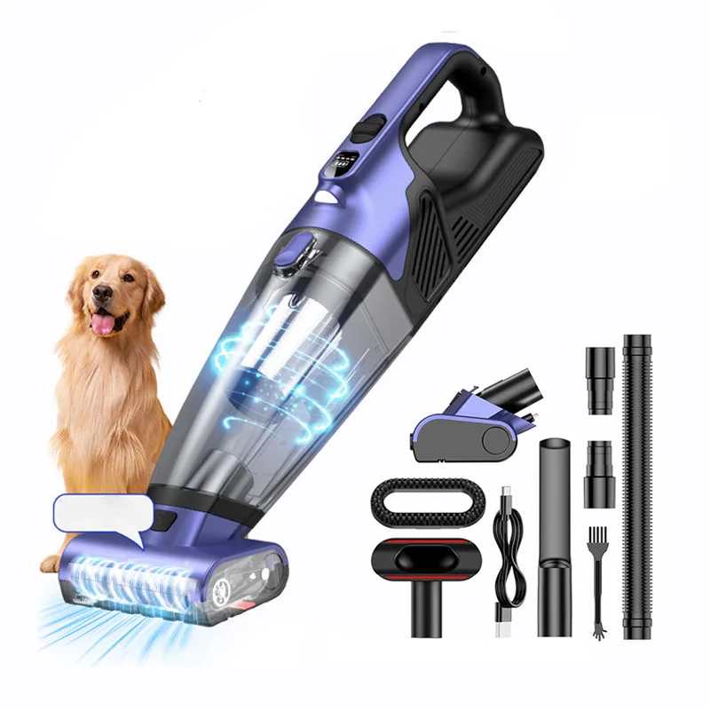 

120W High Power Handheld Multifunctional Pet Hair and Car Vacuum Cleaner Household Vacuum Cleaner with Electric Roller Brush