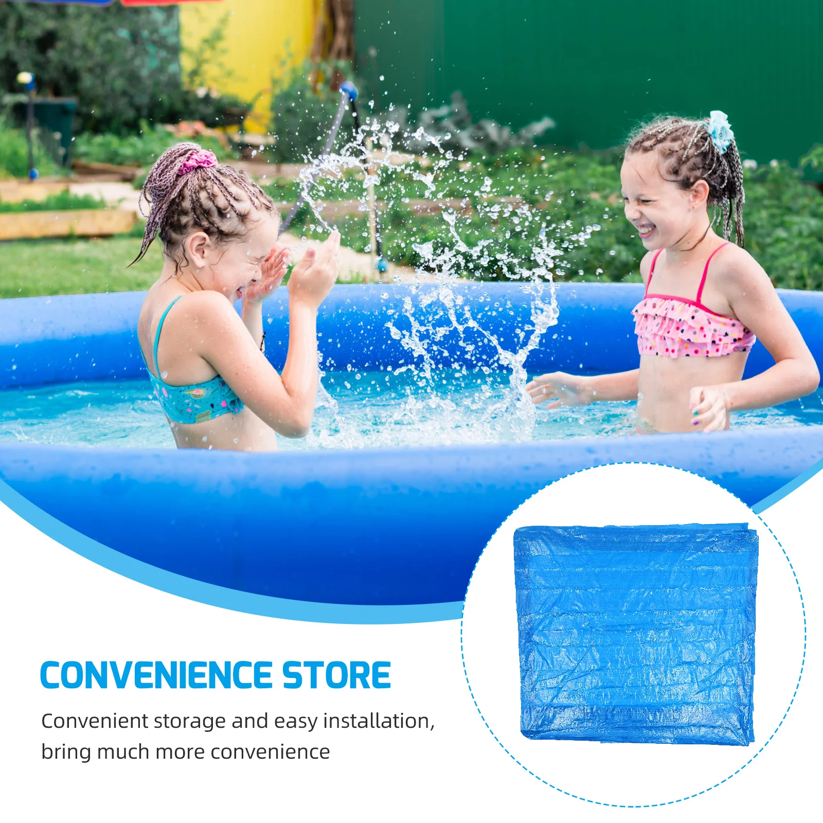 

58319pcs Swimming Pool Cover Waterproof Pe Material Dust Proof Outdoor Inflatable Rectangular Tub Protective Cover For Spa