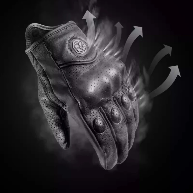 

Новые мотоциклетные перчатки ORZ, перчатки из натуральной кожи с сенсорным экраном, легкая езда на мотоцикле и тонкая вентиляция