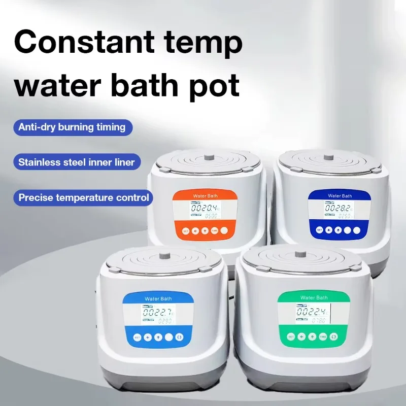 2.4L Benchtop 304 Stainless Steel Laboratory Digital Water Bathith Temperature Control, Timer, Over‑Temp Protection