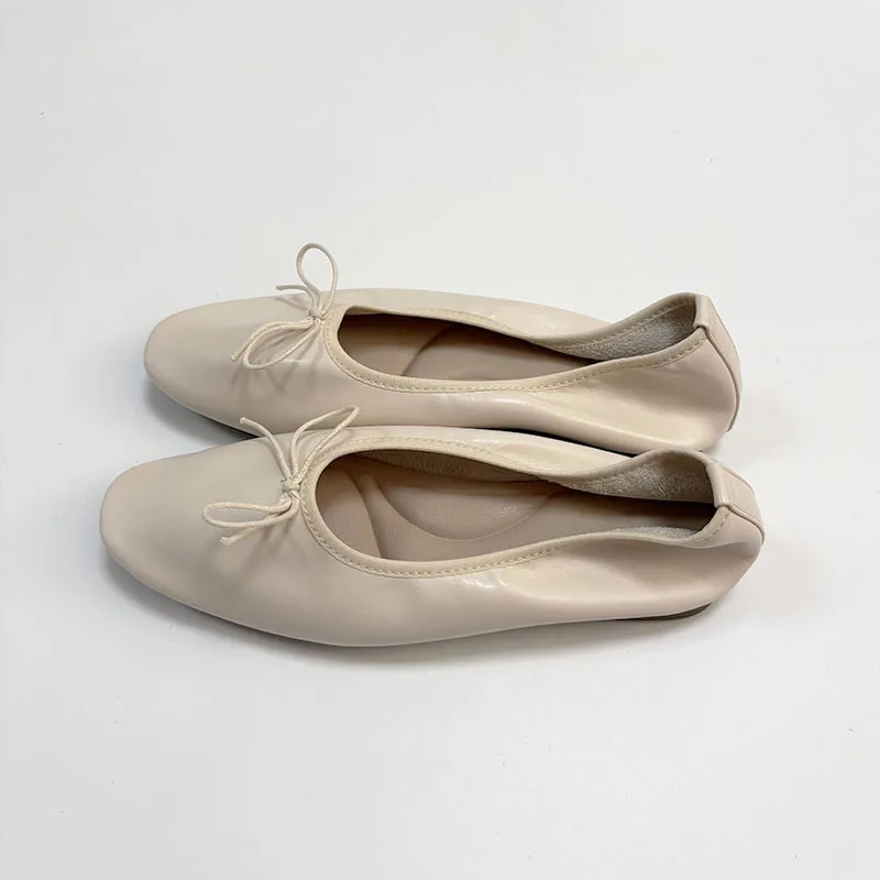 Plus Size 43 Modische Weiche Slip-On Schuhe für Damen, Lässige Ballerinas mit Schleifenknoten, Damen Tanzschuhe, Neu – Detail 12