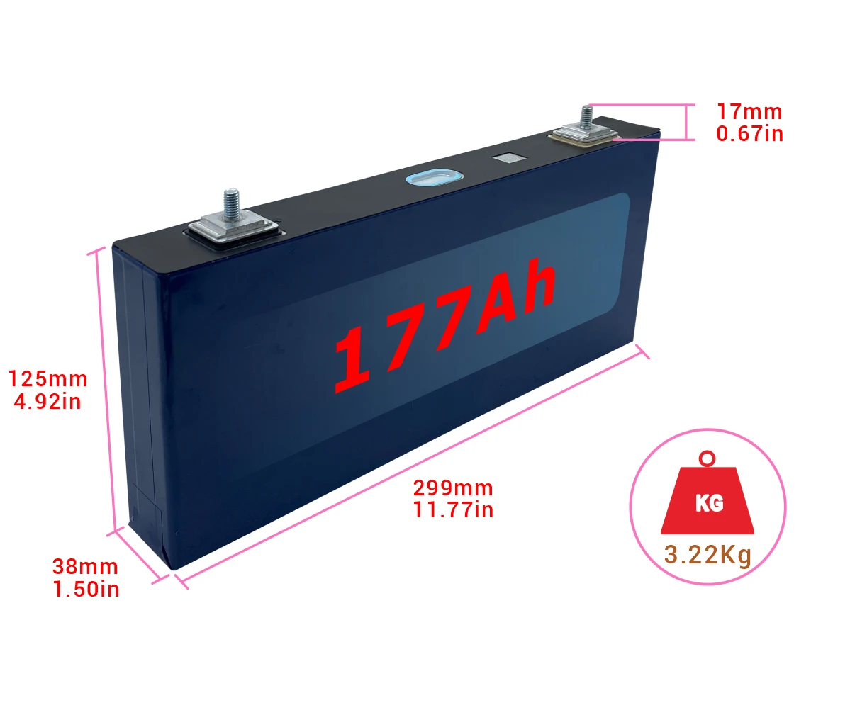 3.2V 100-230Ah for Energy Storage Lifepo4 Battery