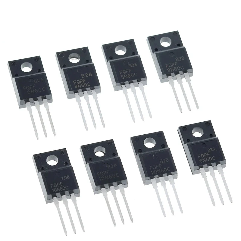 10PCS FQPF4N60C FQPF 5N60 6N60 7N65 8N60 10N60 12N60 15N60 18N60 20N60C FQPF20N60C 600V TO220F N-channel MOSFET Transistors