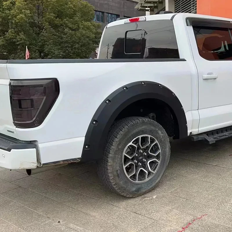 Factory Hot Selling Auto Parts Modification Body Kits S Rivet Style Wheel Arches Widened  Eyebrows For 2021-2023  Raptor F150