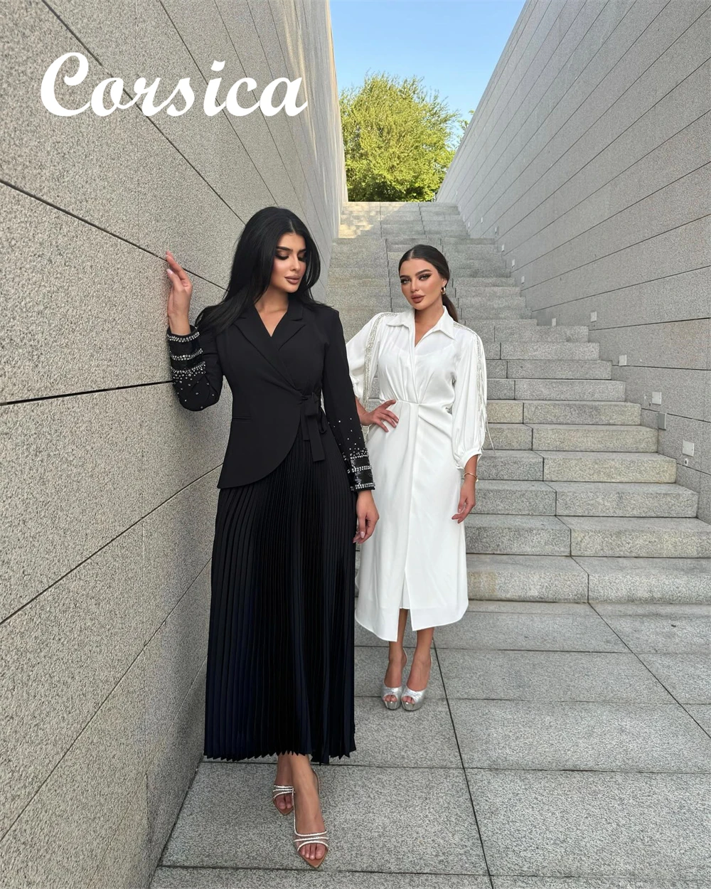 Customized Formal Black Jersey Evening Dress Classic V-Neck Long Sleeves Homecoming Dresses Temperament Special Occasion Gowns