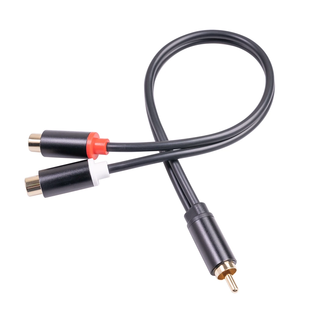 RCA Male Cable to 2RCA Female Audio Cable 2 RCA Male Splitter Aux Cable for TV PC DVD Speaker Audio Amplifiers Subwoofer