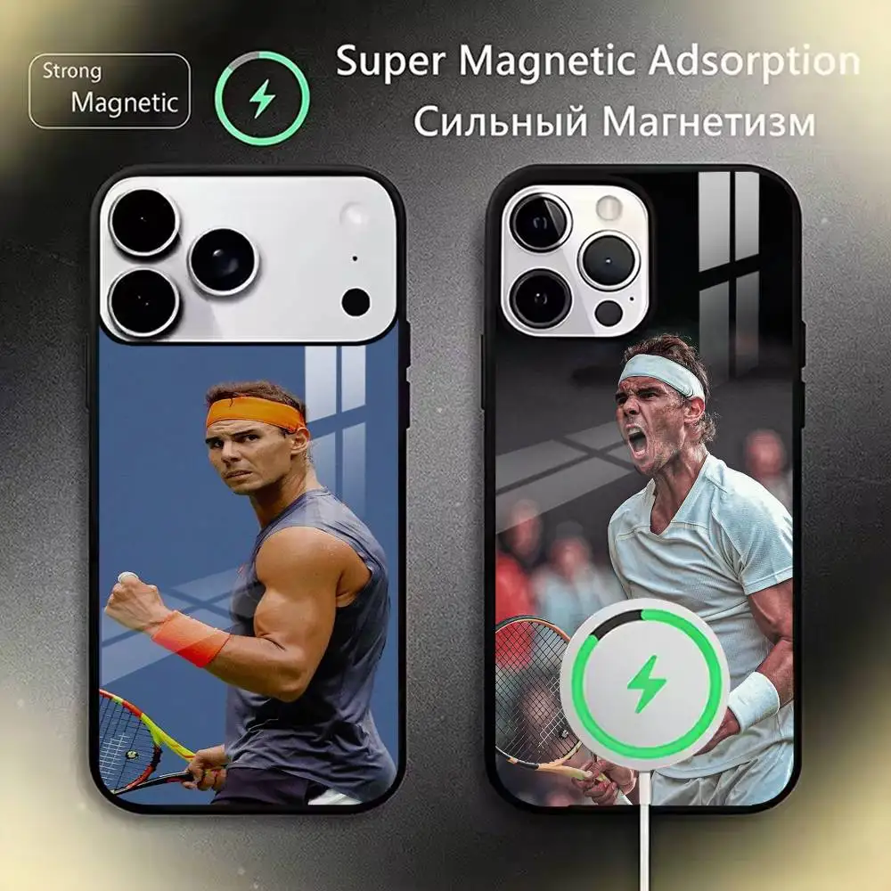 

Cool Tennis Star Portrait Phone Case For iPhone17,16,15,14,13,12,11 Plus,Pro Magnetic For Magsafe Wireless Charging