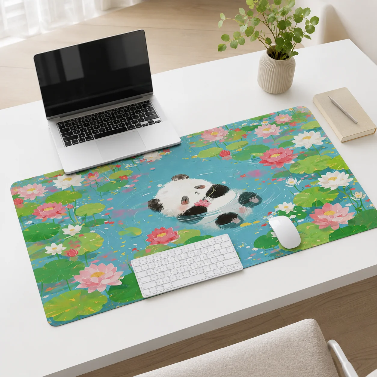 Cute Panda Mouse Pad Gamer printon demand Large Computer New Mousepad XXL Desk Mats Carpet Natural Rubber Soft Computer Mice Pad