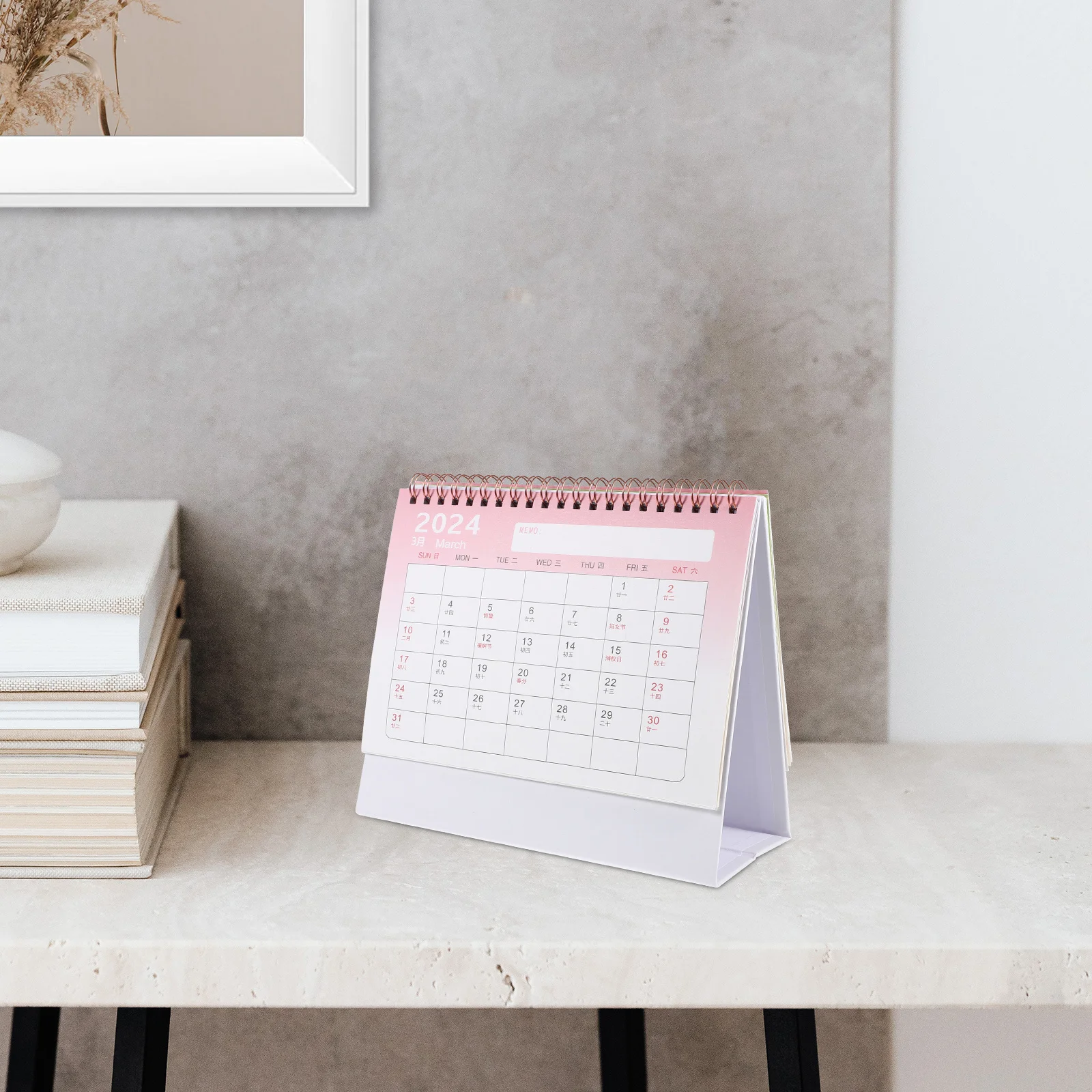 

Office Desk Decor Flip Calendar Desktop Calendars Paper Sculpture Stand up Standing