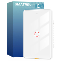 Zigbee WIFI Smart Switch No Neutral Wire Required 1/2/3 Gang Touch Light Switch Smart Life Tuya APP Control with Alexa Google