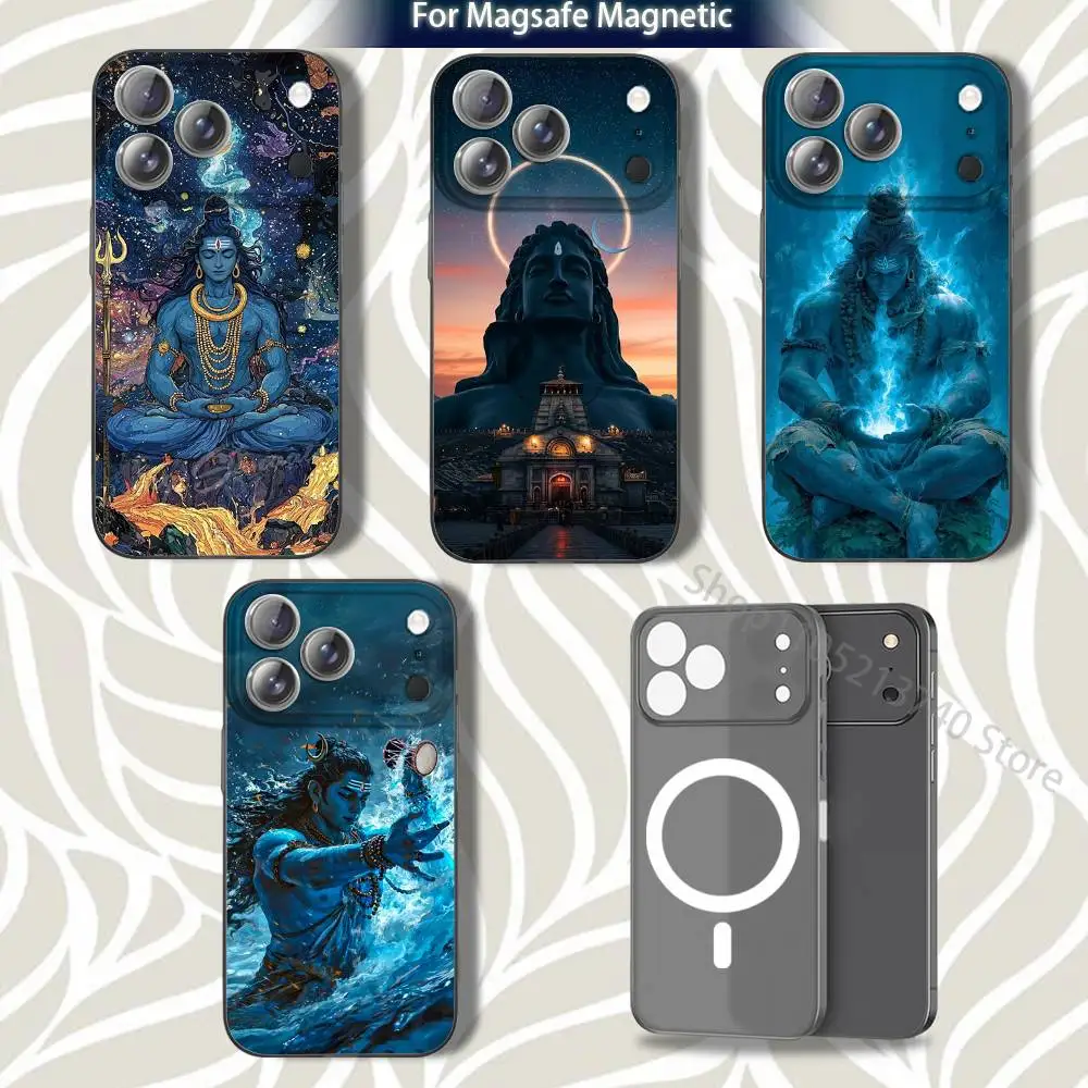

L-Lord Shiva M-MahadevS Phone Case For iPhone 15,12,11,14,13,17,16,Plus,Air,Pro,Max,E,Mini for Magsafe Magnetic Frosted Grey
