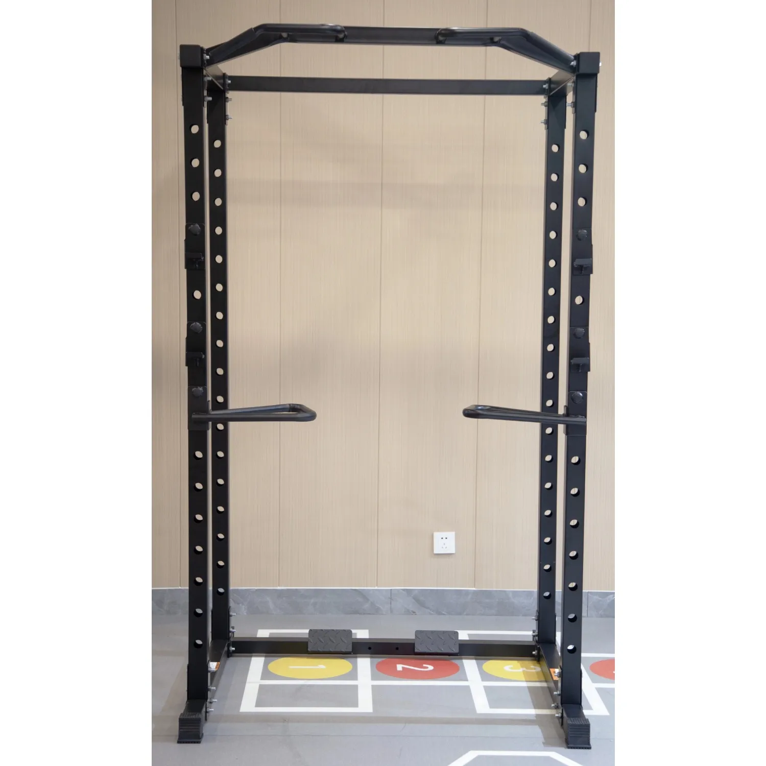 1000lb Capacity Multi-Function Adjustable Power Cage Power Rack w/ Optional Lat Pull-down & Cable Crossover, Power Cage Only